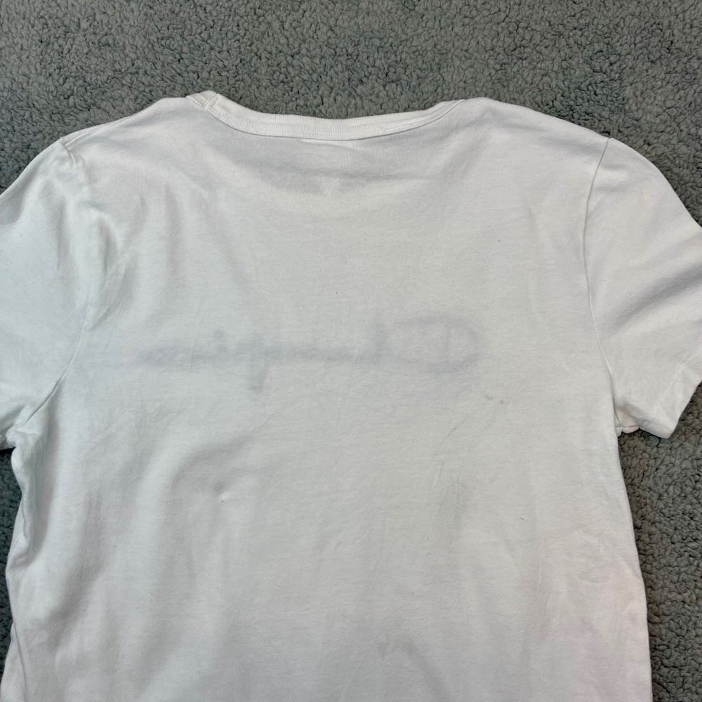 Champion Classic Heritage Cotton T-Shirt Women’s Medium Script Embroidered Shirt - Picture 9 of 9